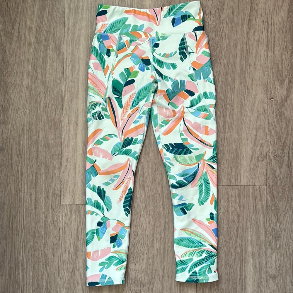 Tropical Print Kids yoga pants